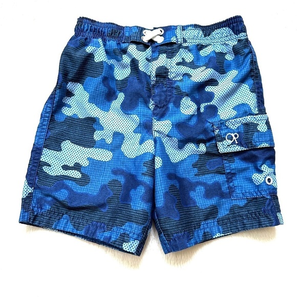⭐️ 5 for $25 OP Swim Shorts with Pocket Blue Camo Print Size 3 T - Picture 1 of 6